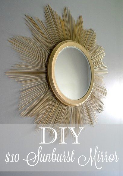 $10 DIY Sunburst Mirror