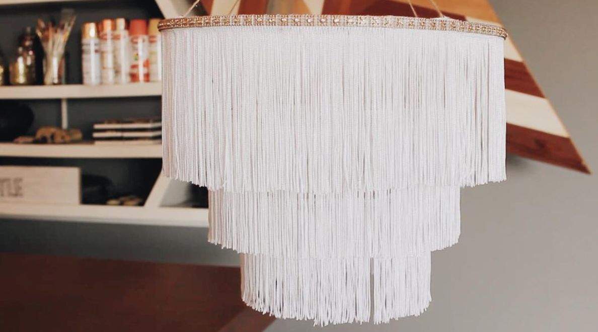 DIY Boho Fringe Chandelier