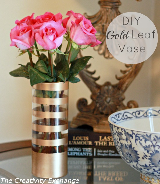 DIY Gold Leaf Vase