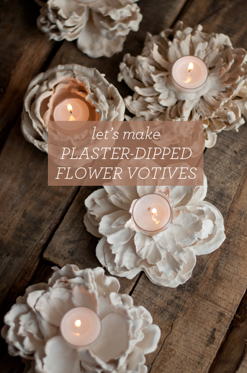 Plaster Flower Votives