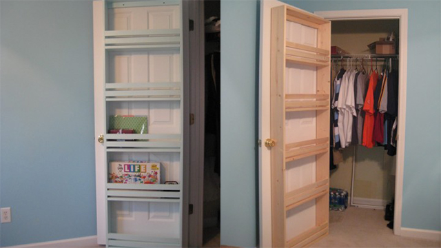 Attach Shelves to Your Closet Door