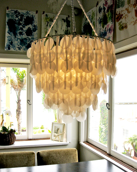 Brenna’s Paper Capiz Shell Chandelier