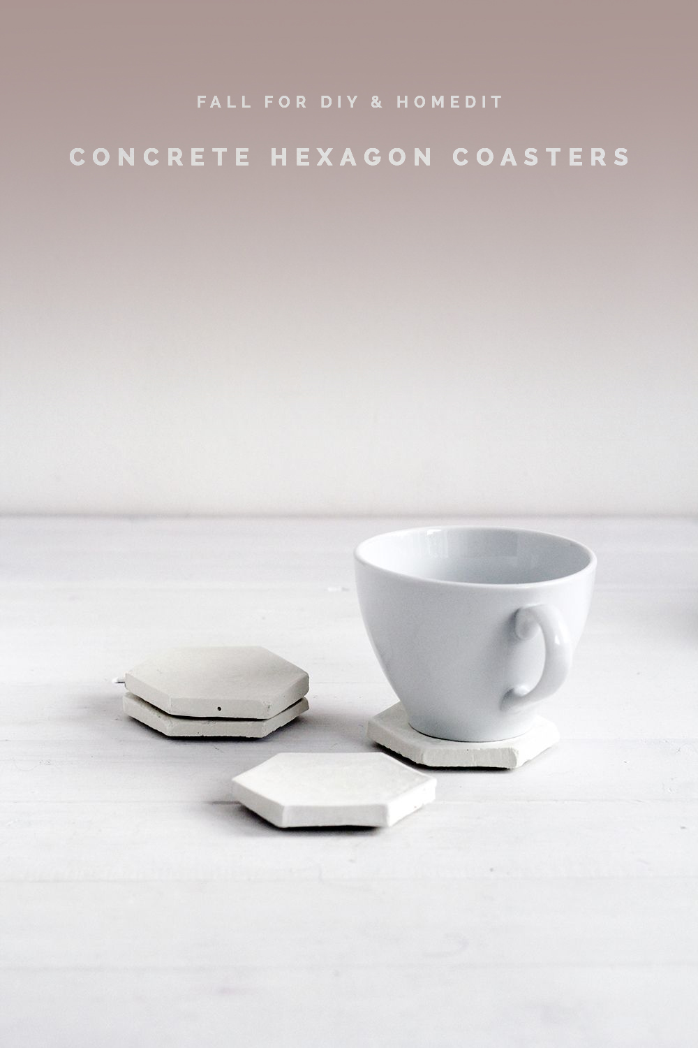 DIY Concrete Hexagon Coasters