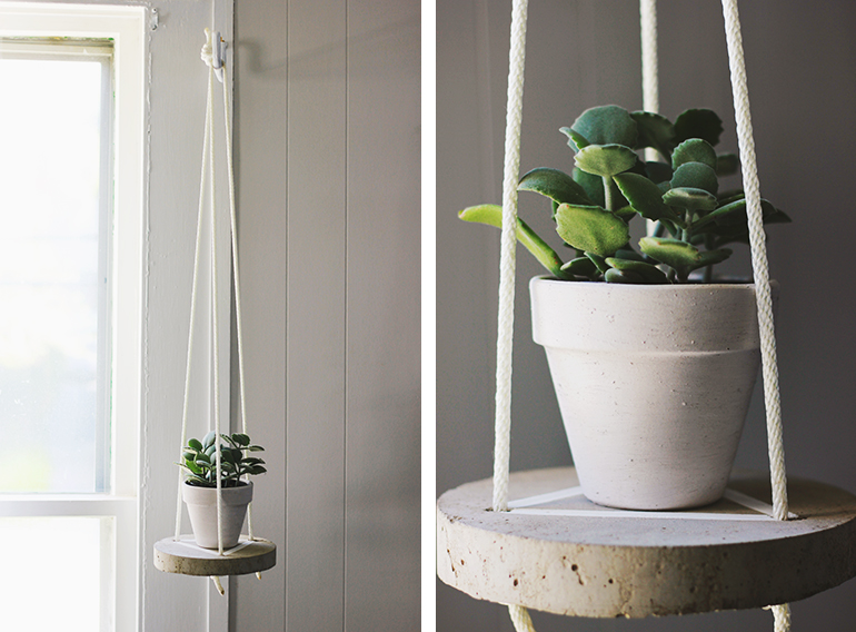 DIY Round Hanging Cement Table
