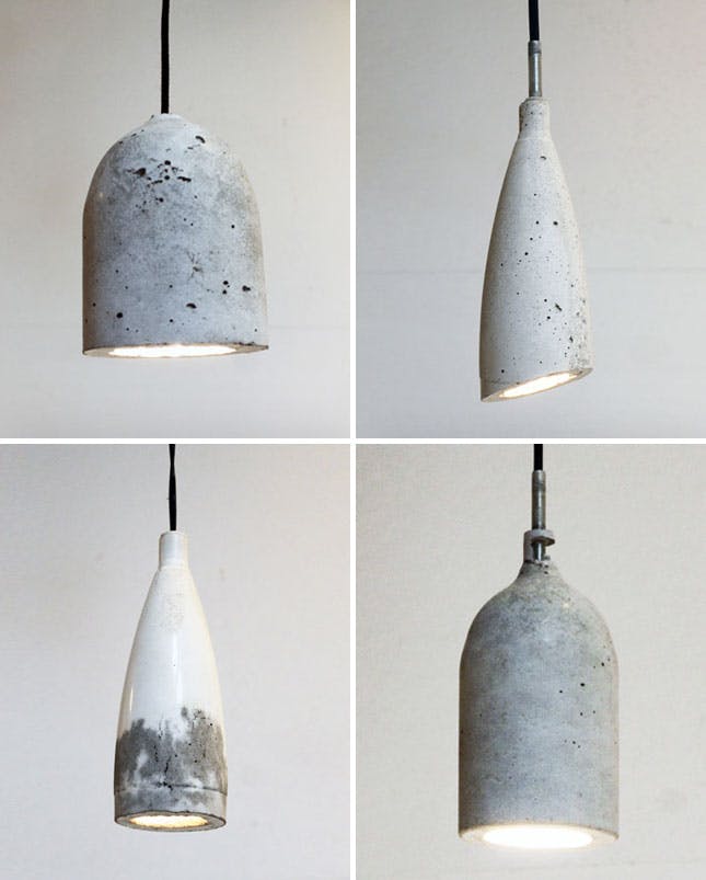 Plastic Bottles to Make Concrete Pendant Lamps