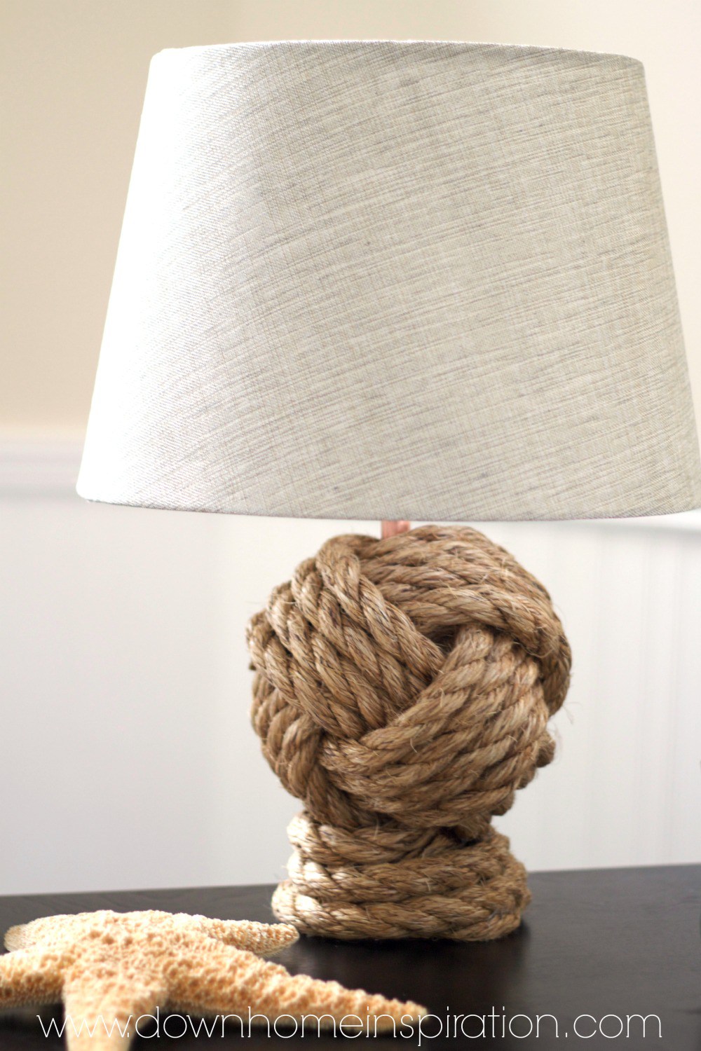 Pottery Barn Knock Off Rope Knot Lamp