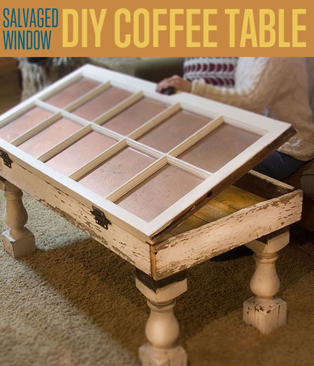 Salvaged Window DIY Coffee Table