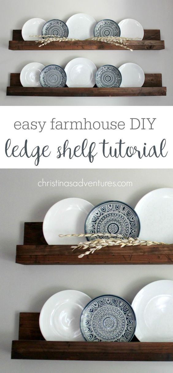 Simple DIY Ledge Shelf Tutorial