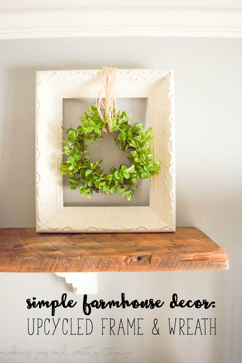 Upcycled Frame and Wreath