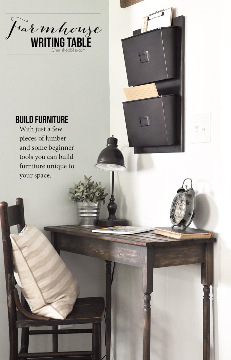 DIY Farmhouse Writing Table