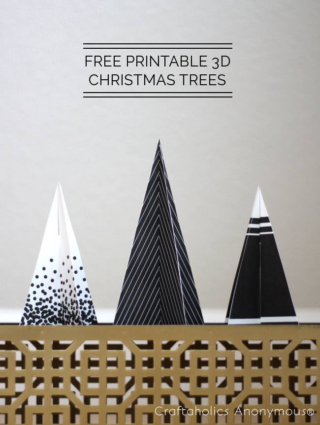 Free Printable 3D Christmas Trees