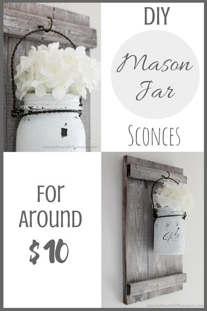 DIY Mason Jar Sconces