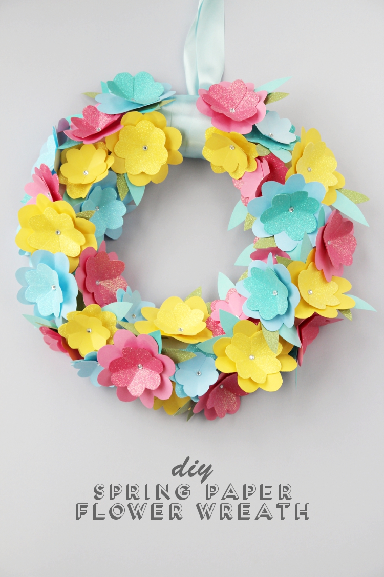 DIY Spring Paper Flower Wreath