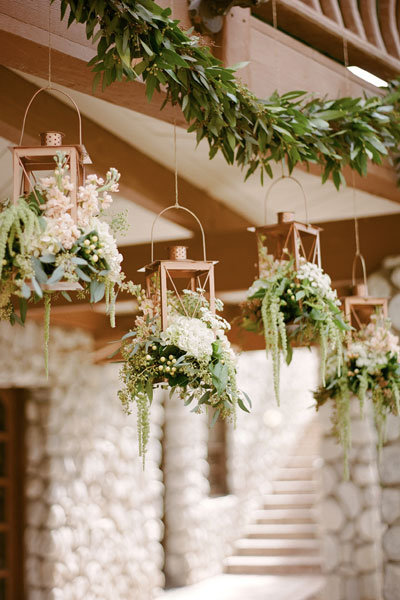 Hanging Lanterns and Greenery