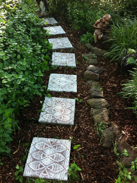 Lace Patterned Garden Walkway