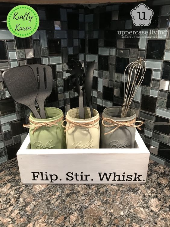 Mason Jar Kitchen Holders