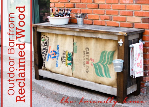 Outdoor Bar From Reclaimed Wood