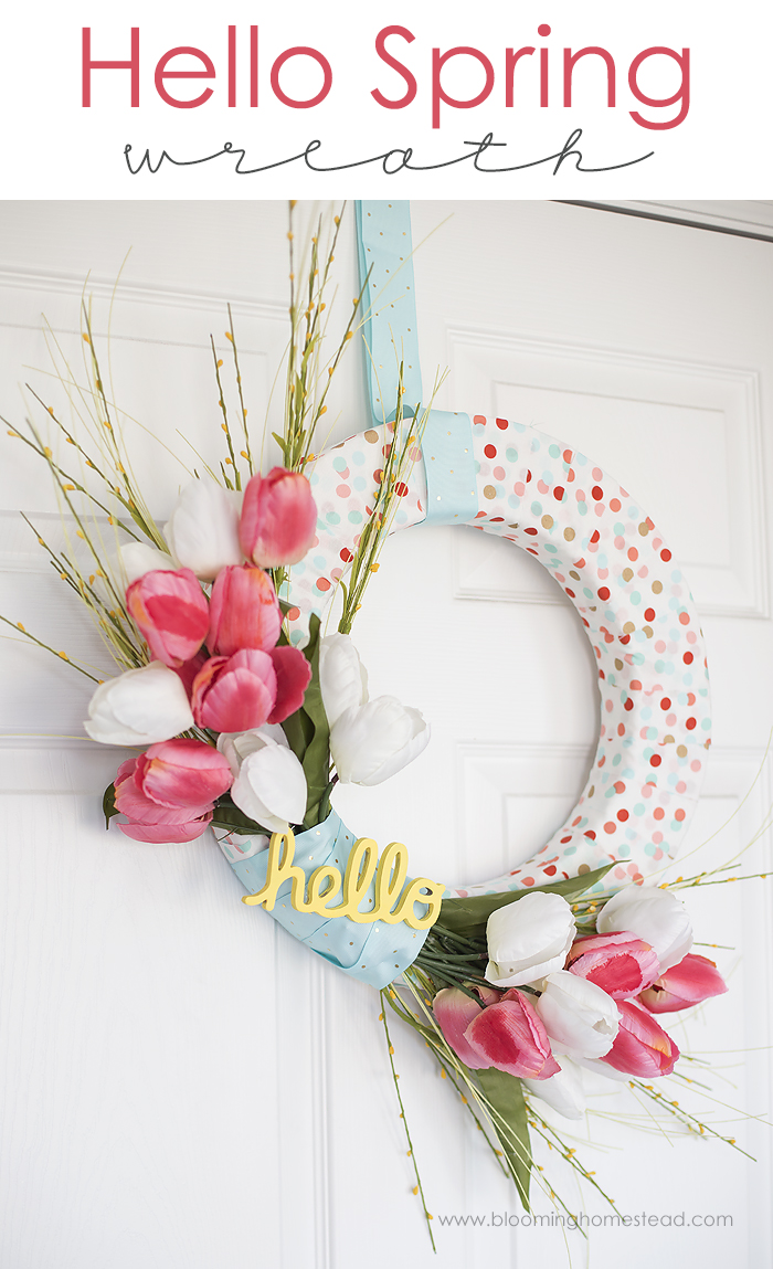 Stunning Pink and White DIY Spring Wreath