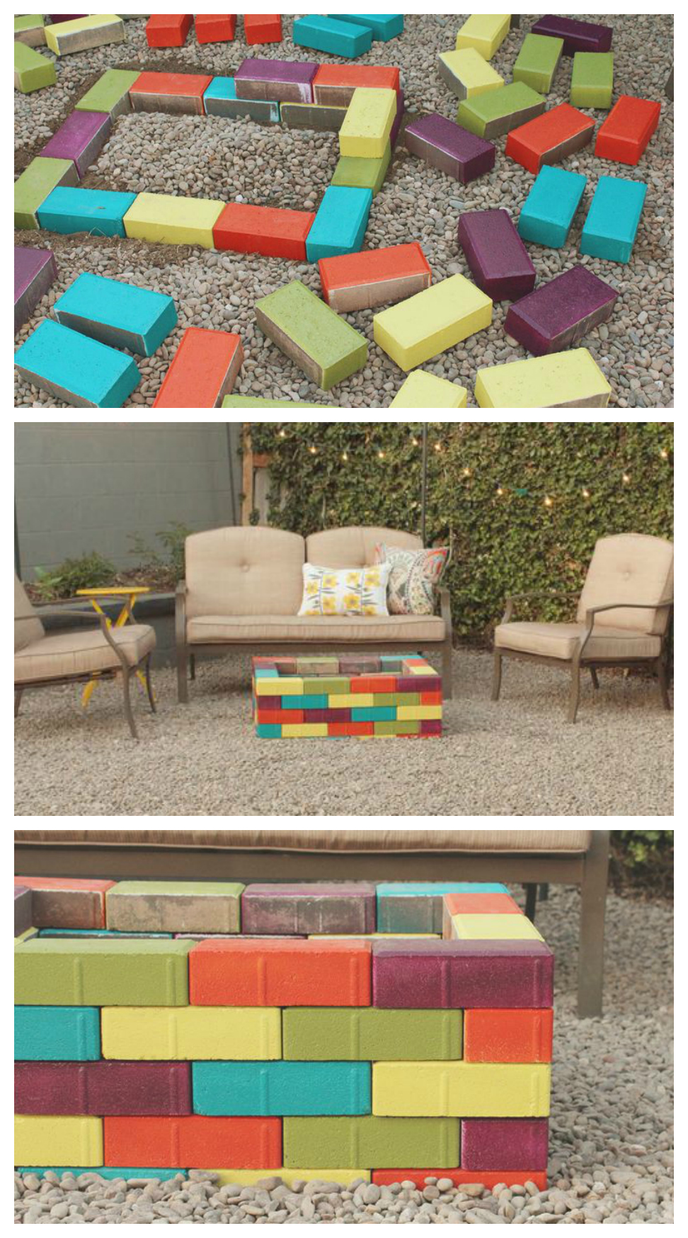 Colorful Backyard Fire Pit