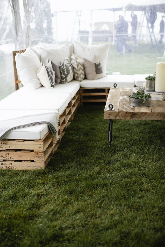 Rustic Elegance Pallet Wood Sofa
