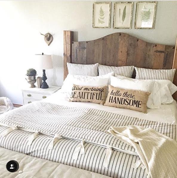 Super Rustic Wooden Headboard