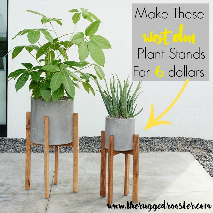 West Elm Inspired DIY Plant Stands