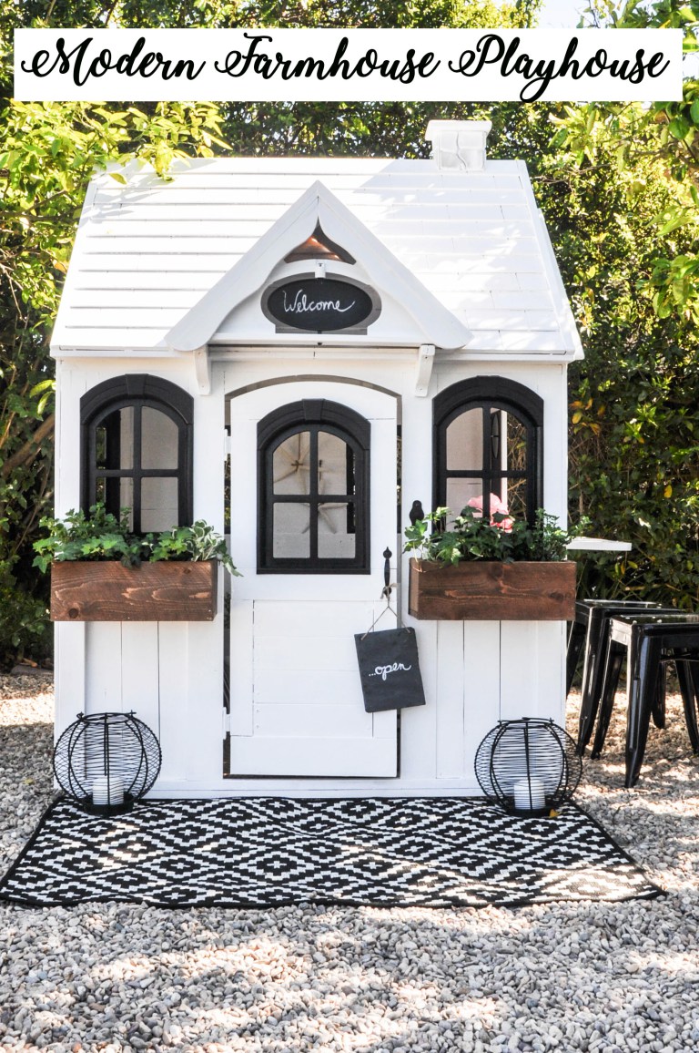 white outdoor playhouse