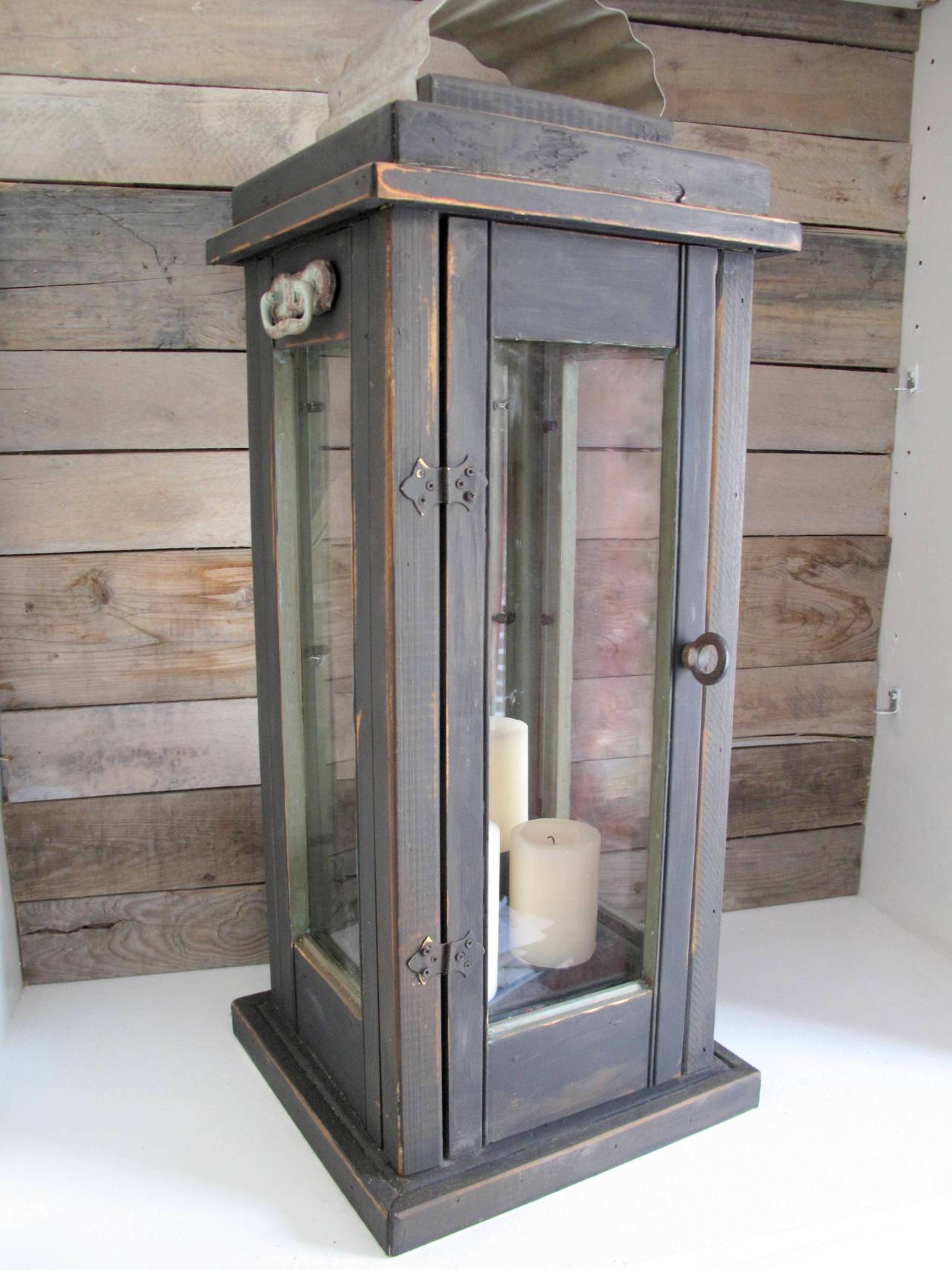 Old Shutters Turned into Pretty Lanterns