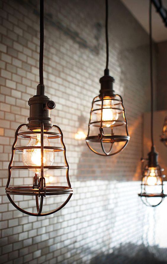 6. Bronze Cage Pendant Light