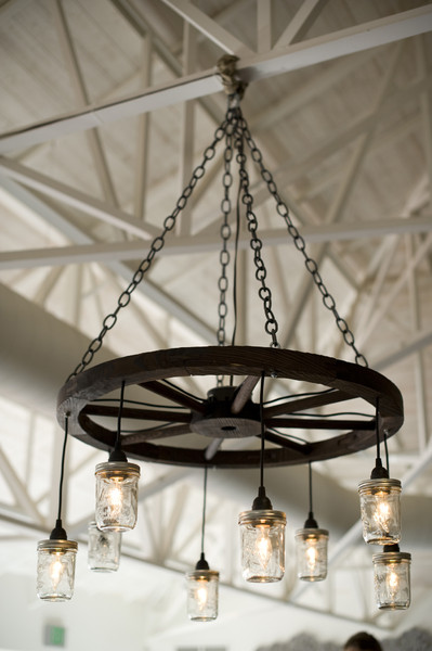 9. Wagon Wheel Chandeliers