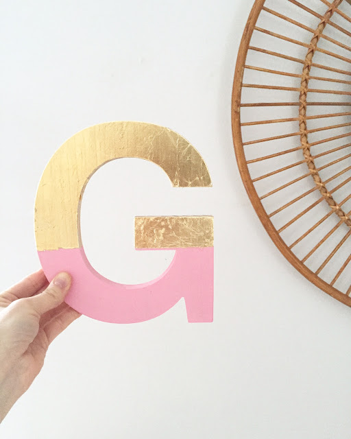 DIY Gold Foil Letter Art
