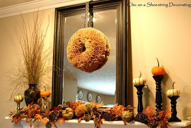 Budget Friendly Fall Mantel