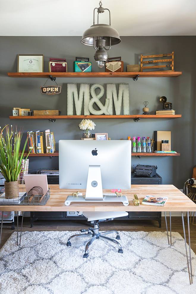 Build Industrial Wood Shelves