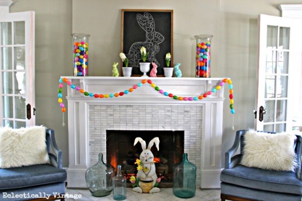 Egg Garland and Large Bunnies