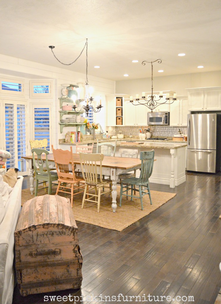 Farmhouse Dining with Mismatched Chairs