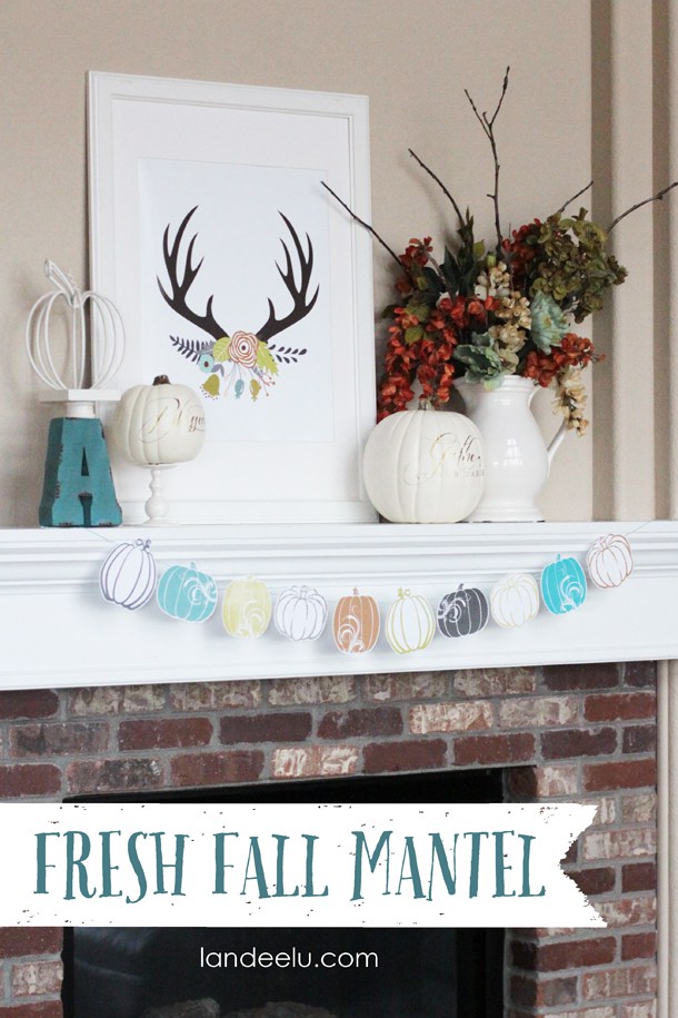 Fresh Fall Mantel Decor