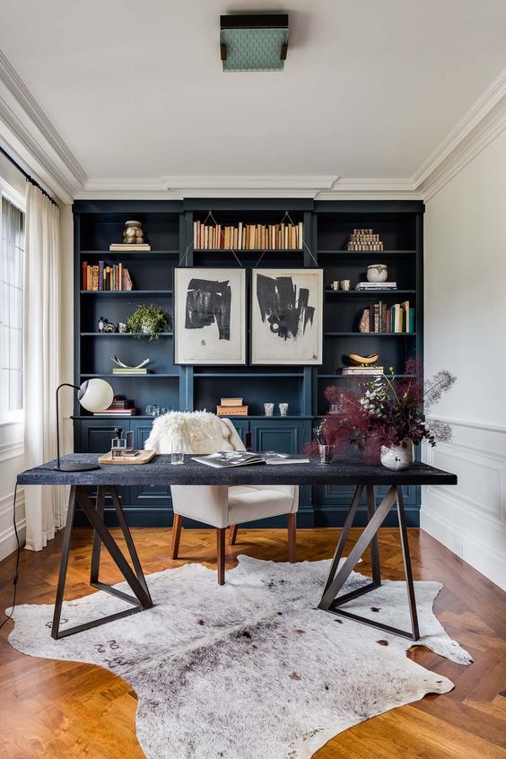 Home Office with Library for Inspiration