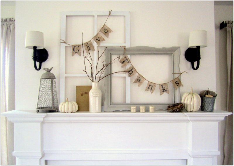 Subtle and Rustic Mantel Decor