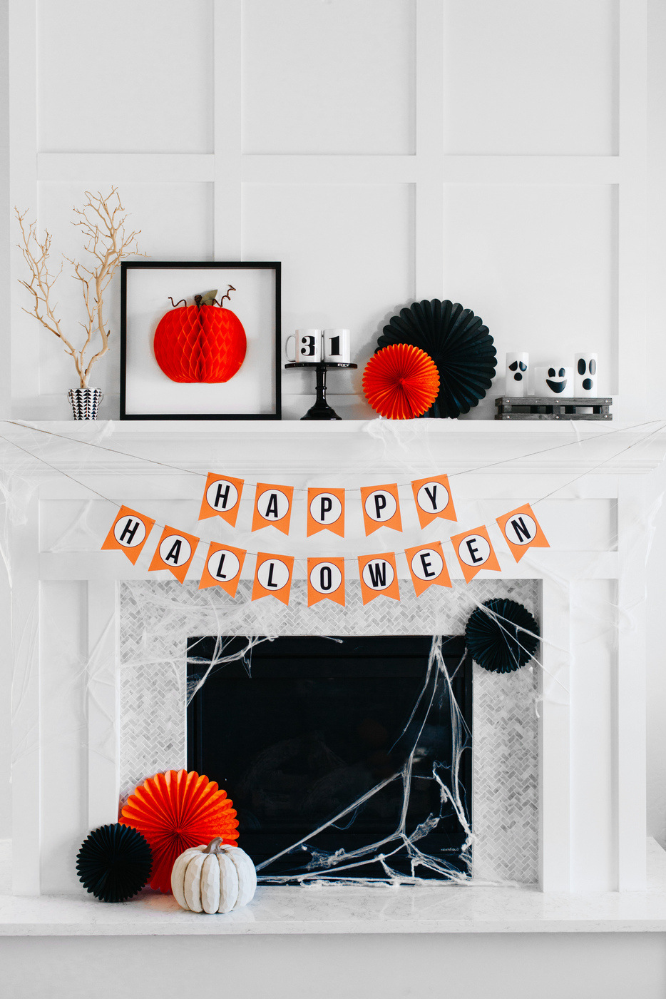 Style A Traditional Halloween Mantel