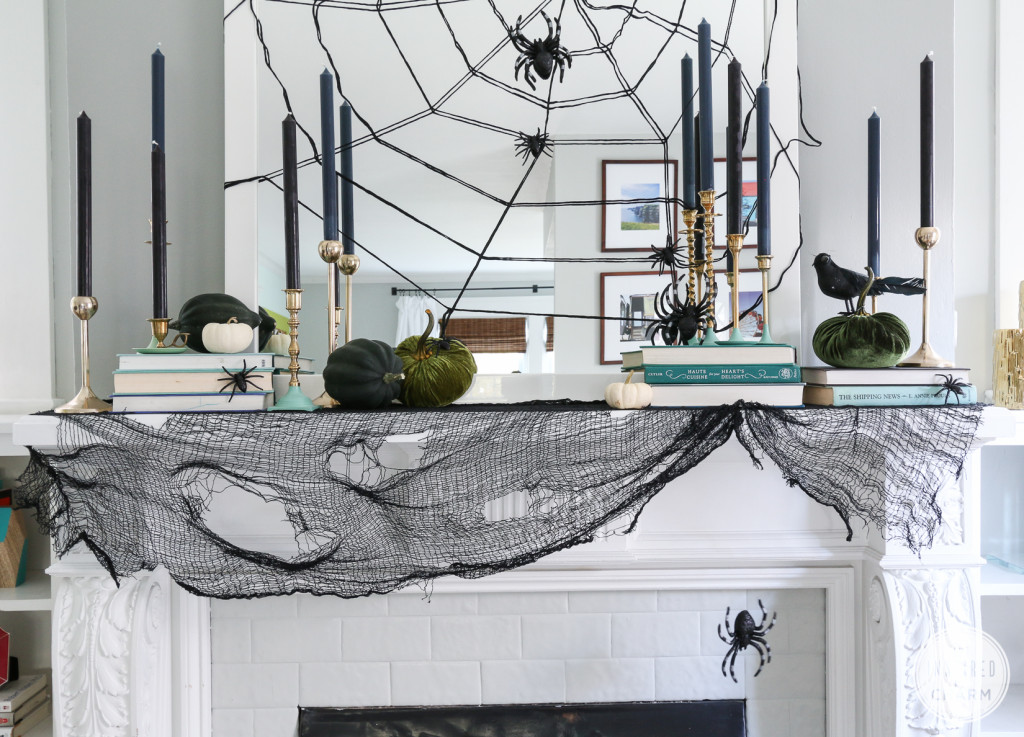 Stylish Halloween Mantel