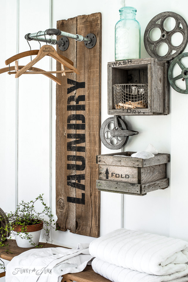 A Reclaimed Wood Laundry Sign