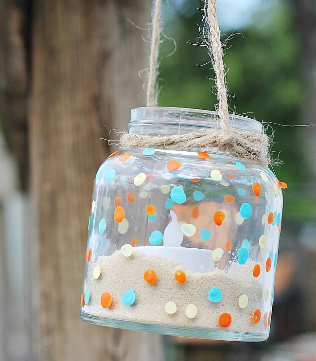 DIY Summer Hanging Jar Lantern