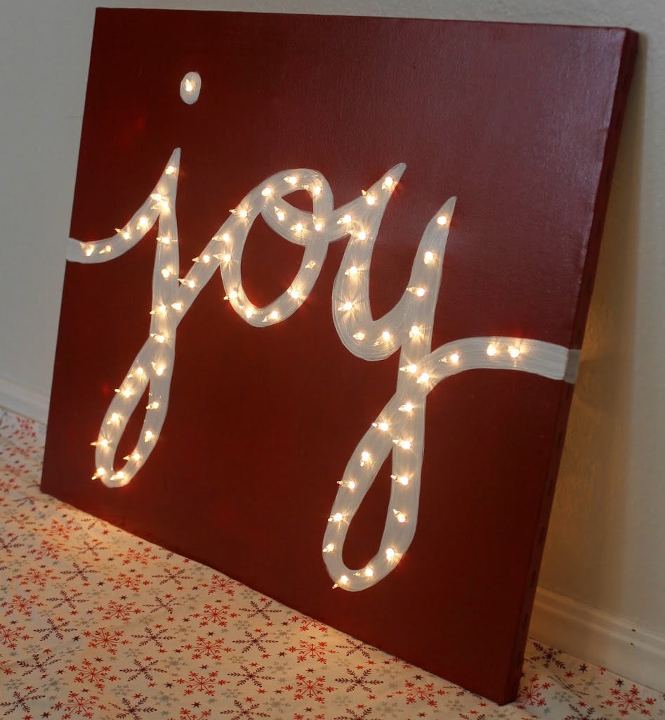“JOY” Light Marquis Canvas