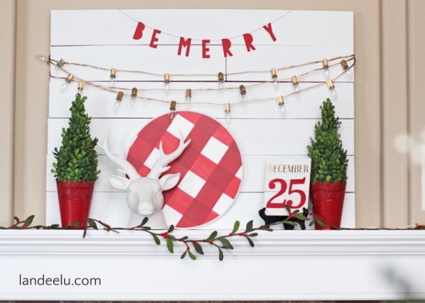 Buffalo Check Christmas Mantle