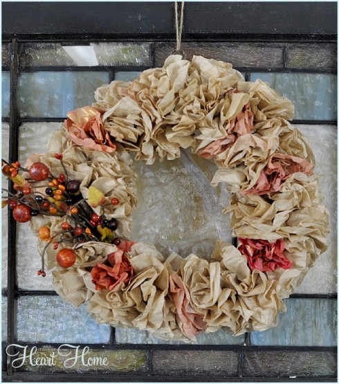 Coffee Filter Wreath