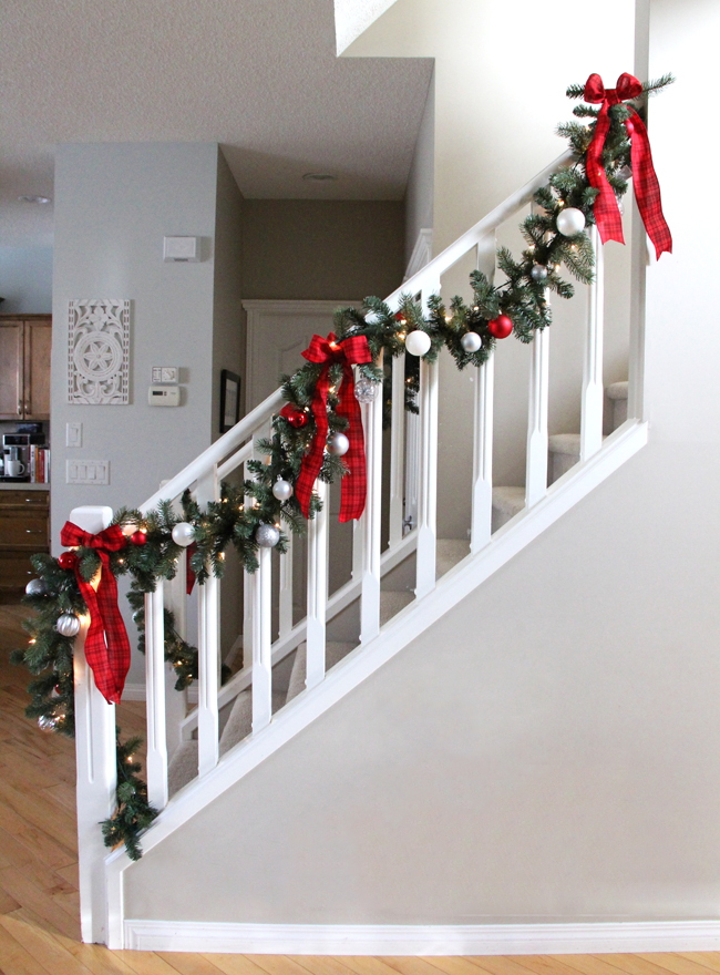 Red Plaids and Evergreen Garlands