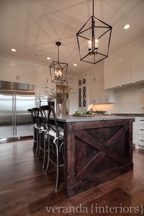 X-Side Weathered Kitchen Island