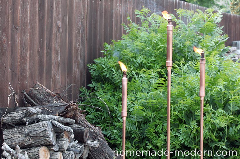 Copper Tiki Torches
