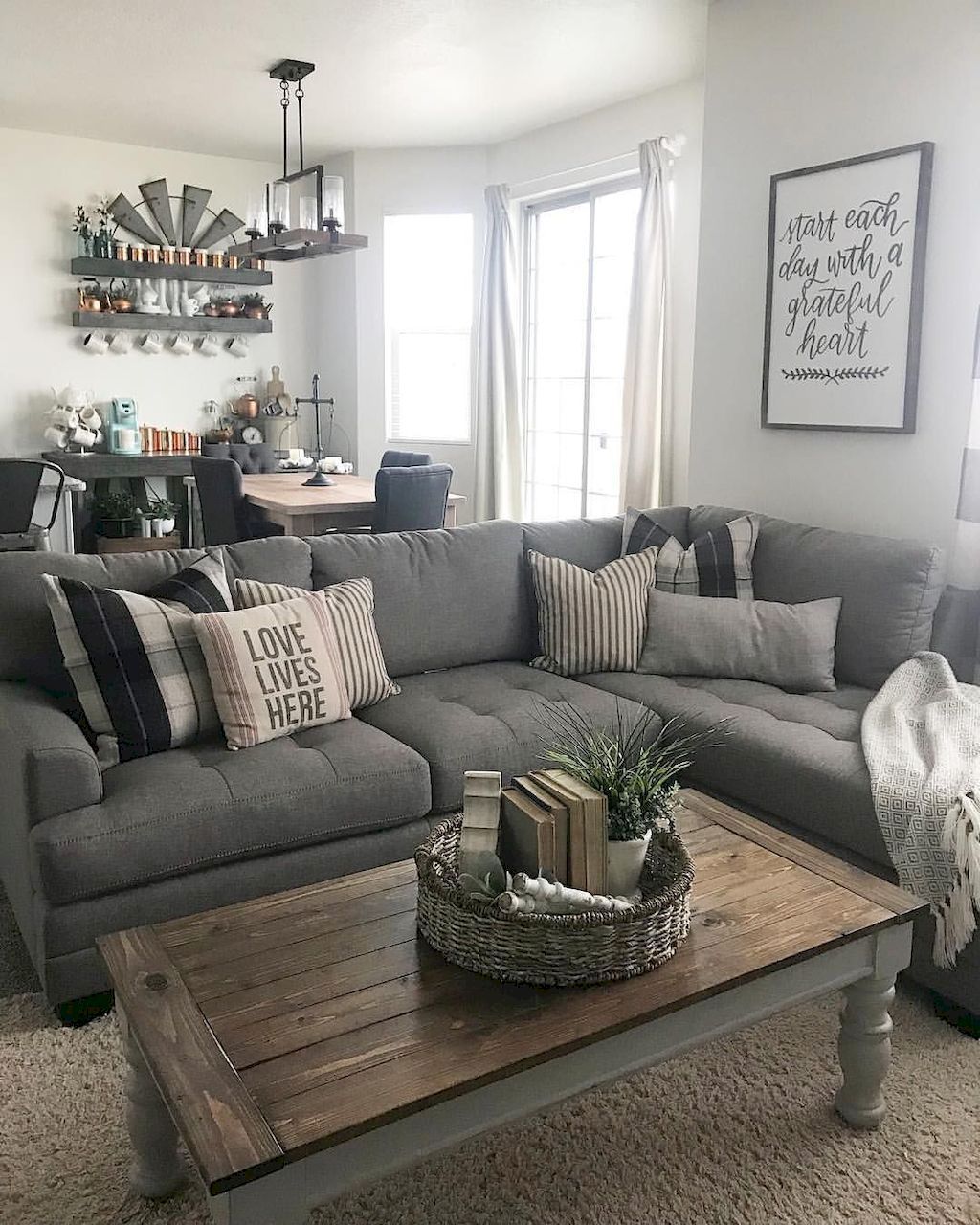 Grey And White With Wooden Accents 