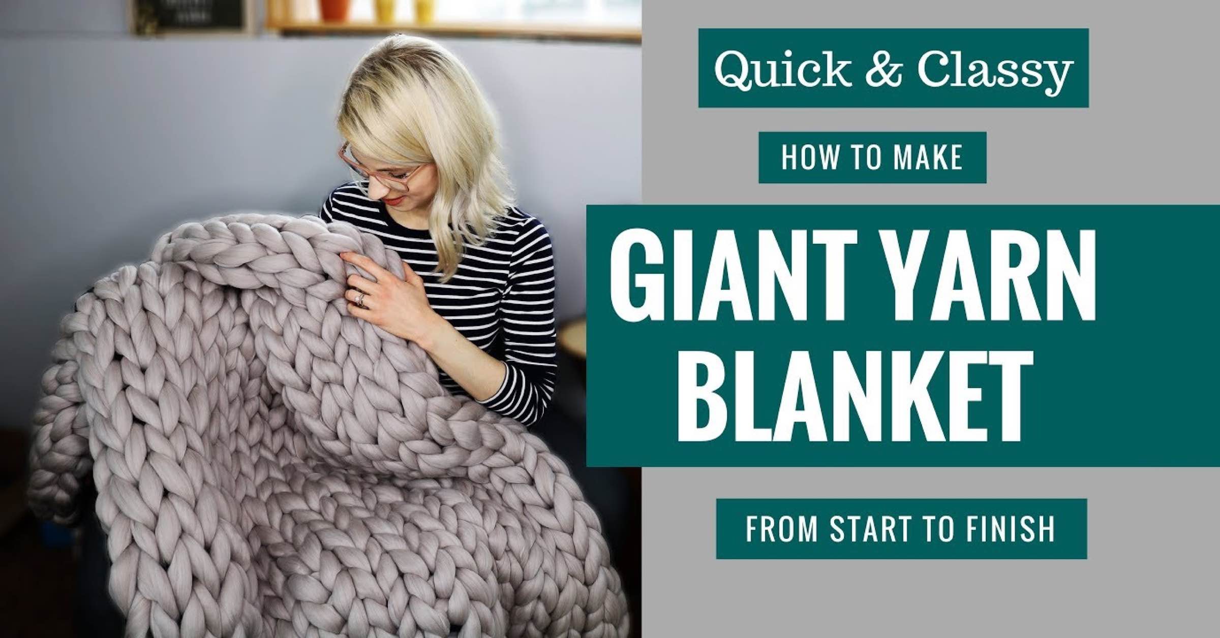How to Make a Giant Yarn Blanket from Start to Finish!